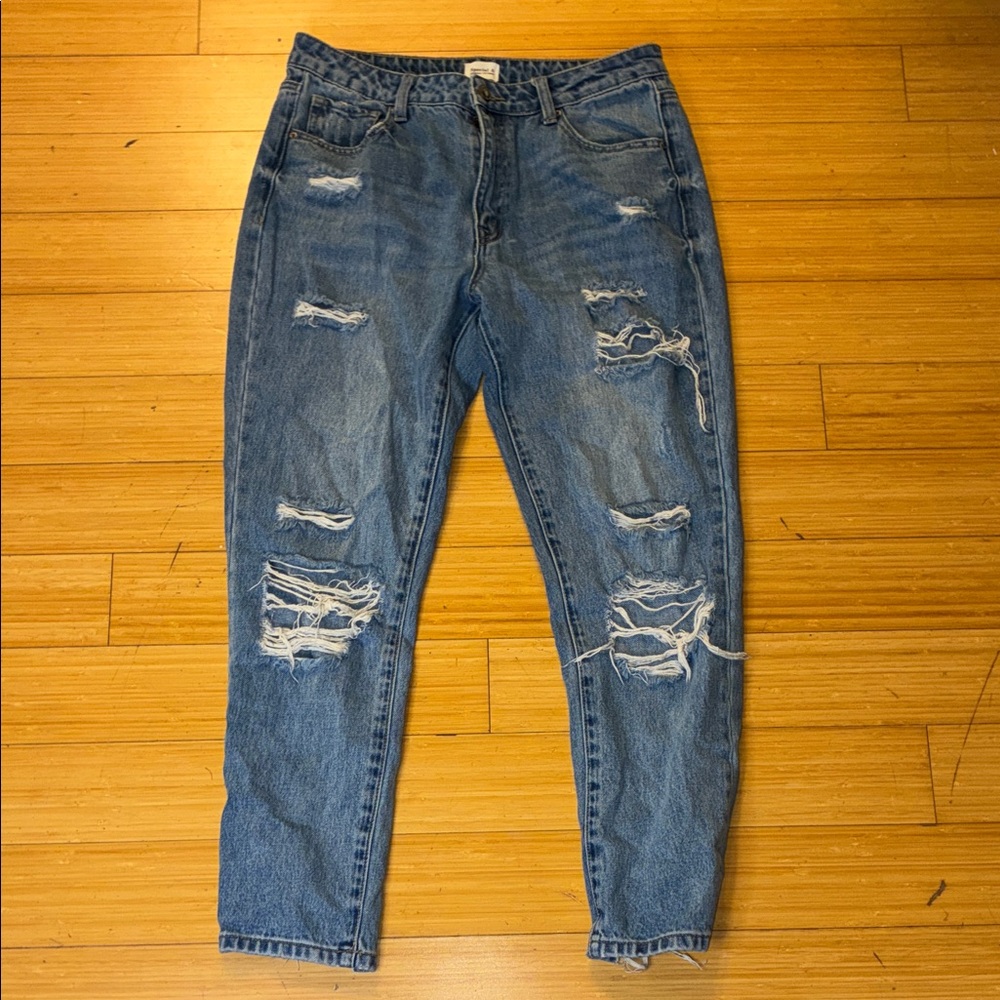 Special A Los Angeles Collection Relaxed Fit Distressed Denim Jeans